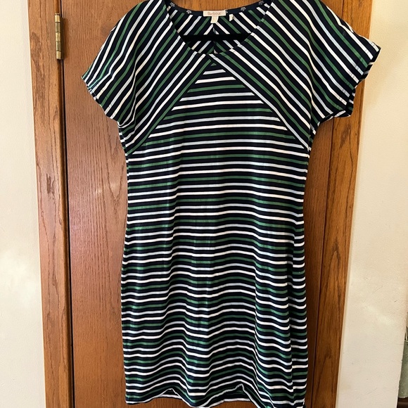 Barbour Little Hampton Dress Size 10 Navy/ Green - Picture 7 of 13
